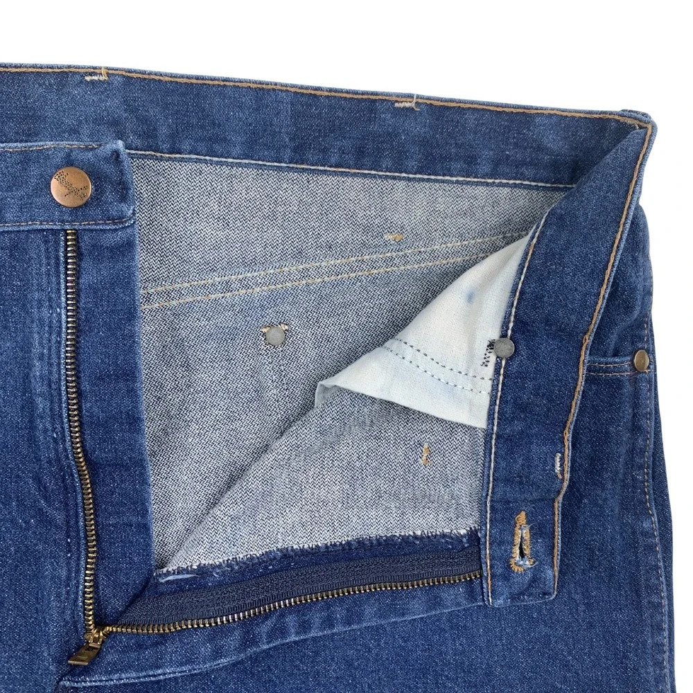 Wrangler 13MWZ Made in USA‎ Cowboy Cut Jeans 38x33 (37x29) Dark Wash Vintage EUC